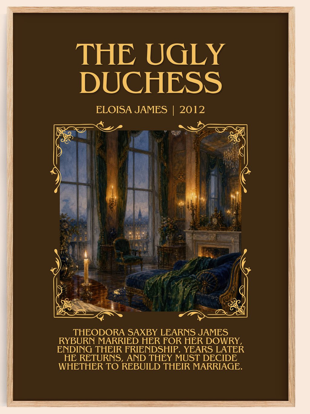 The Ugly Duchess Minimalist Book Poster by Eloisa James – book poster