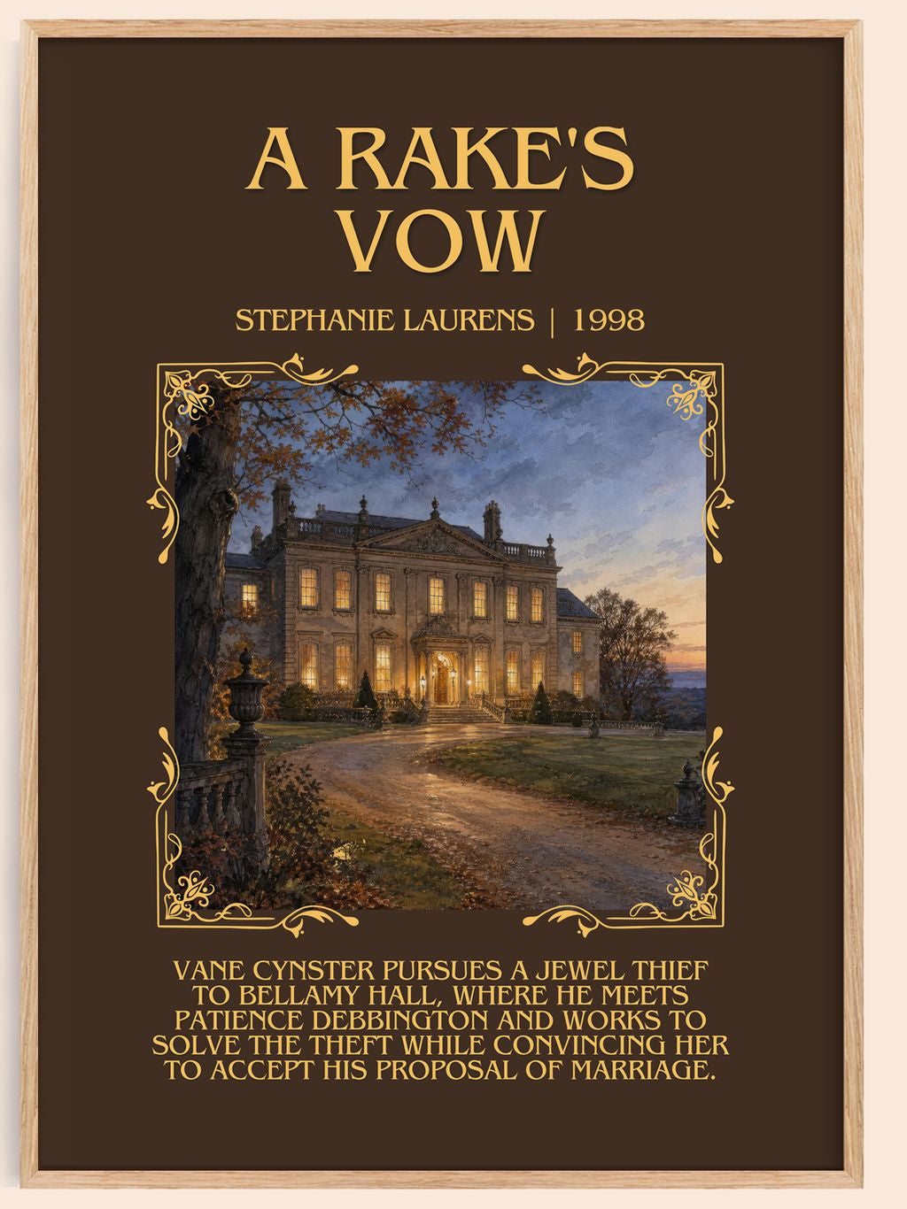 A Rake's Vow Minimalist Book Poster by Stephanie Laurens – book poster