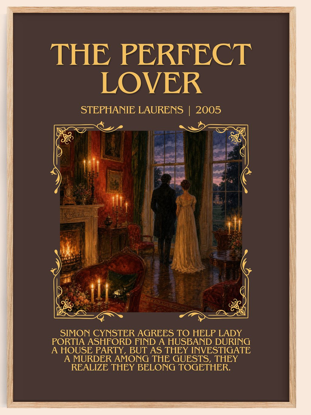 The Perfect Lover Minimalist Book Poster by Stephanie Laurens – book poster