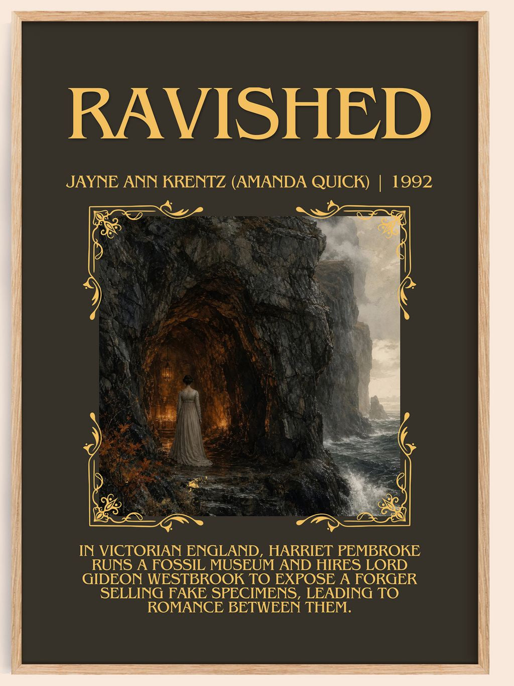 Ravished Minimalist Book Poster by Jayne Ann Krentz (Amanda Quick) – book poster