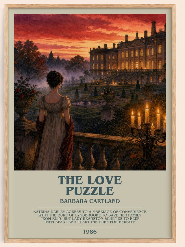 The Love Puzzle Bookish Wall Art by Barbara Cartland