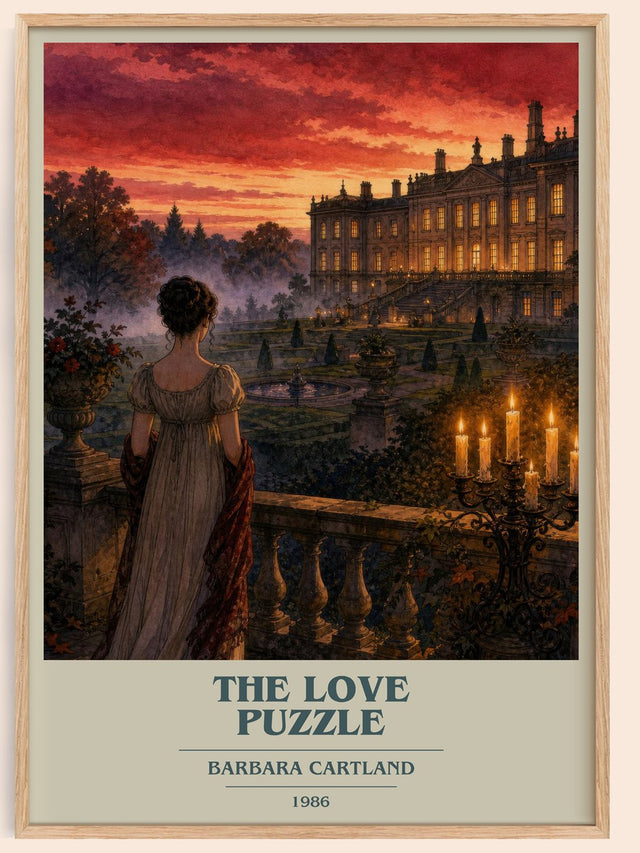 The Love Puzzle Book Cover Poster by Barbara Cartland