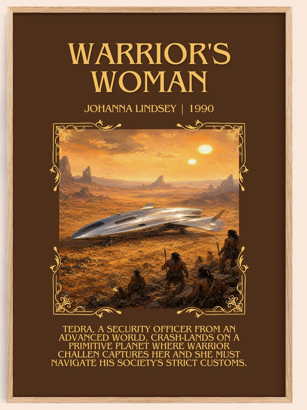 Warrior's Woman Minimalist Book Poster by Johanna Lindsey – book poster