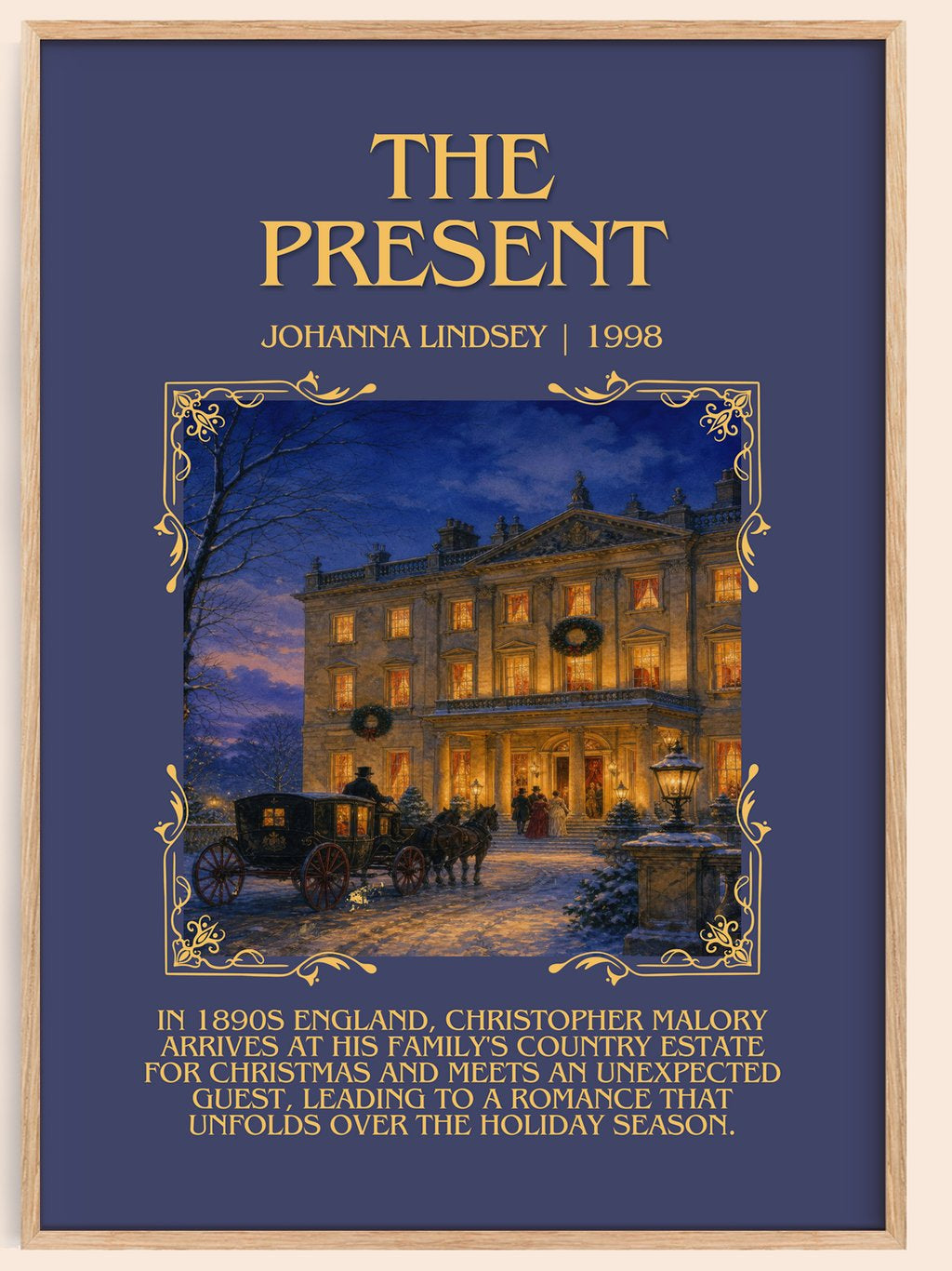 The Present Minimalist Book Poster by Johanna Lindsey – book poster