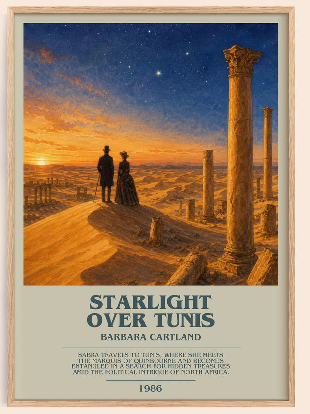 Starlight Over Tunis Bookish Wall Art by Barbara Cartland