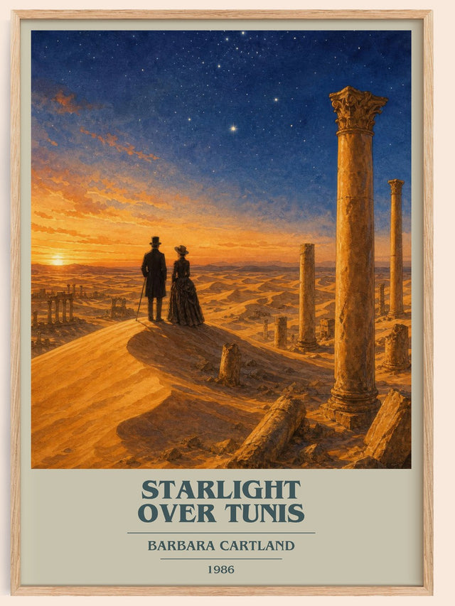 Starlight Over Tunis Book Cover Poster by Barbara Cartland