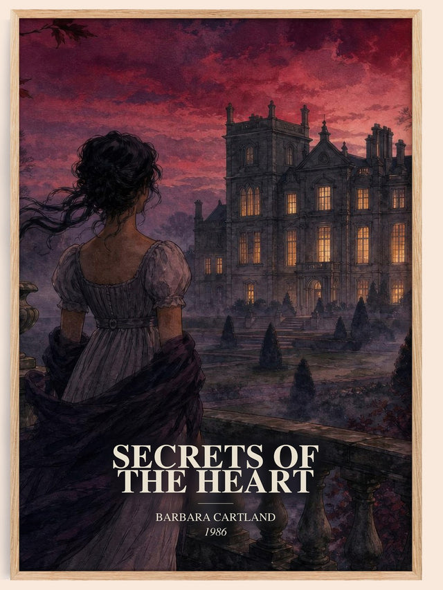 Secrets Of The Heart Book Watercolour Illustration by Barbara Cartland
