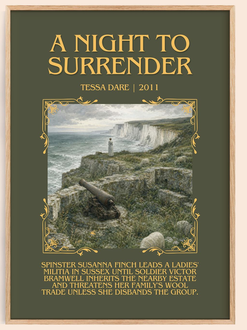 A Night to Surrender Minimalist Book Poster by Tessa Dare – book poster
