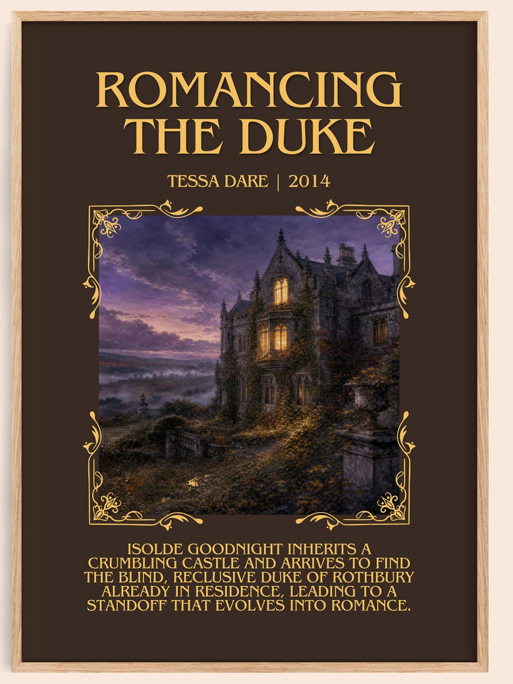 Romancing the Duke Minimalist Book Poster by Tessa Dare – book poster