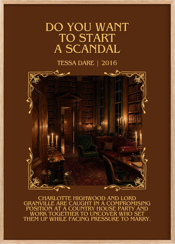 Do You Want to Start a Scandal Minimalist Book Poster by Tessa Dare