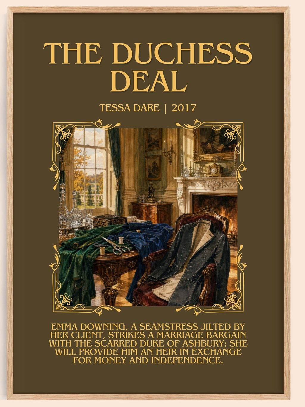 The Duchess Deal Minimalist Book Poster by Tessa Dare – book poster
