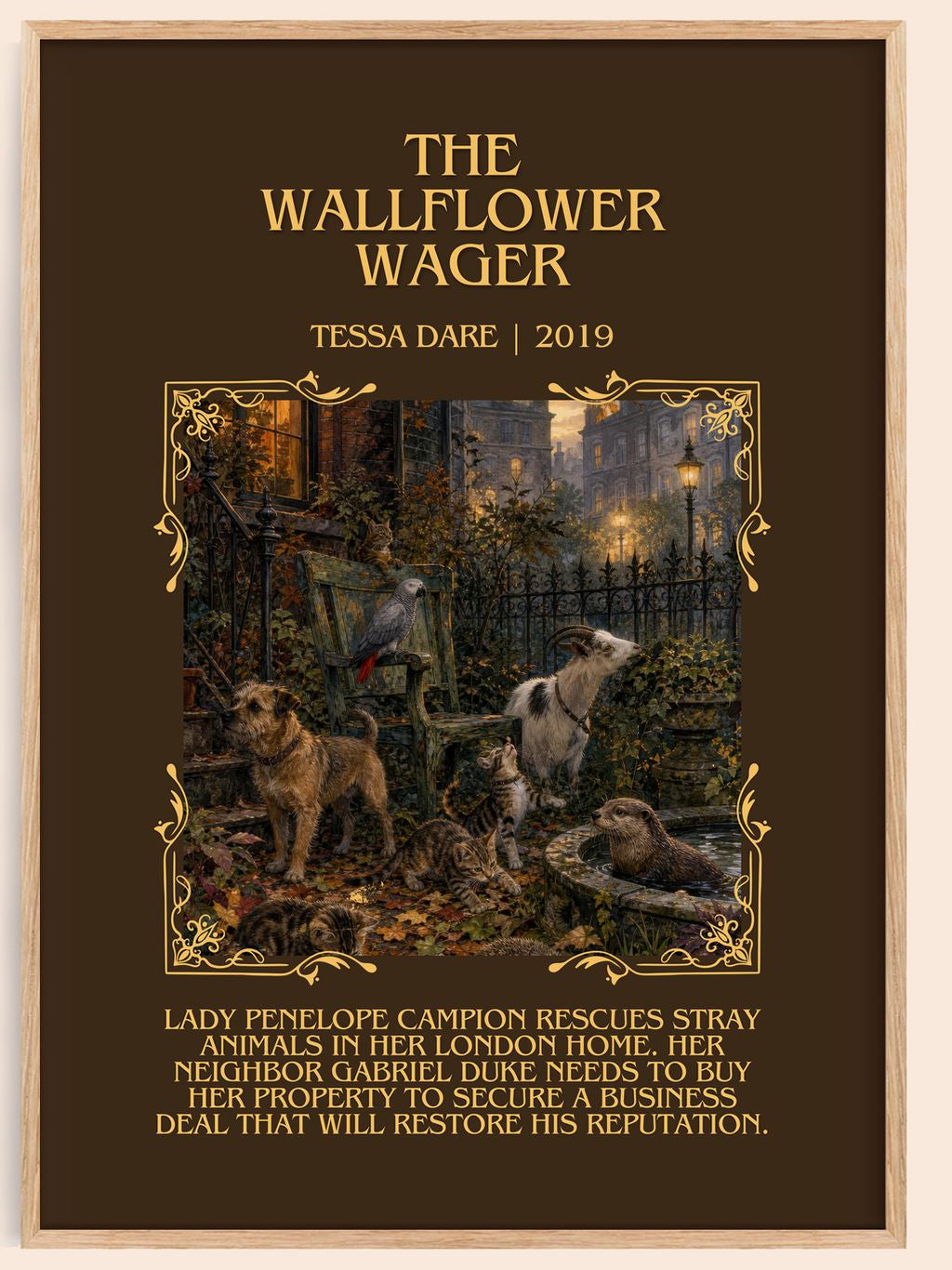 The Wallflower Wager Minimalist Book Poster by Tessa Dare – book poster