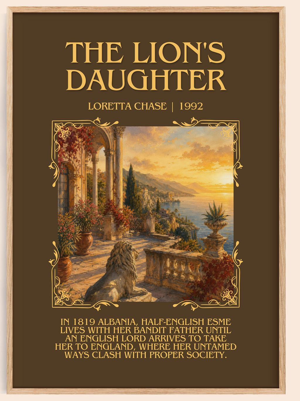 The Lion's Daughter Minimalist Book Poster by Loretta Chase – book poster