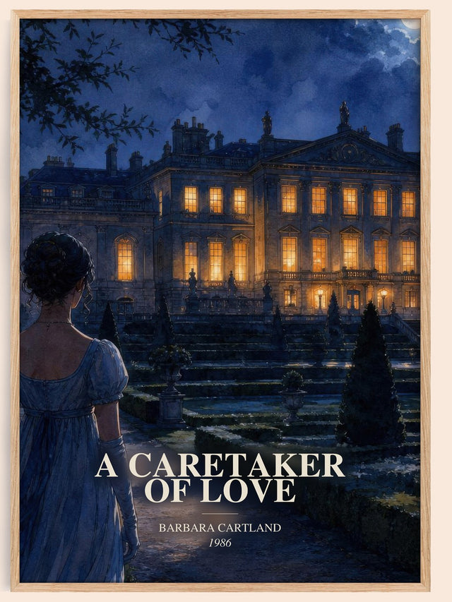 A Caretaker Of Love Book Watercolour Illustration by Barbara Cartland