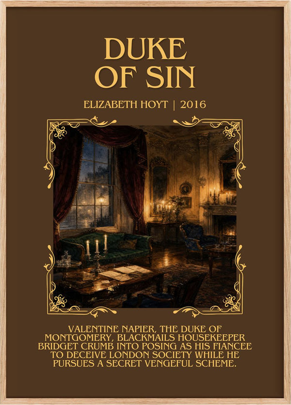 Duke of Sin Minimalist Book Poster by Elizabeth Hoyt