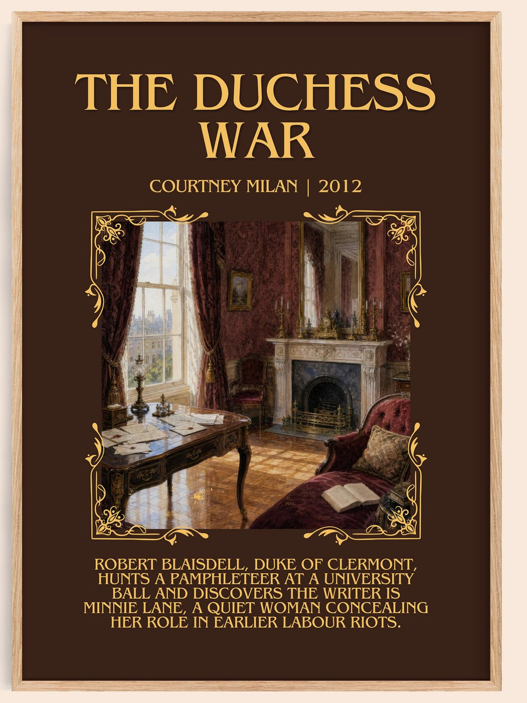 The Duchess War Minimalist Book Poster by Courtney Milan – book poster