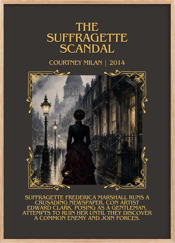 The Suffragette Scandal Minimalist Book Poster by Courtney Milan