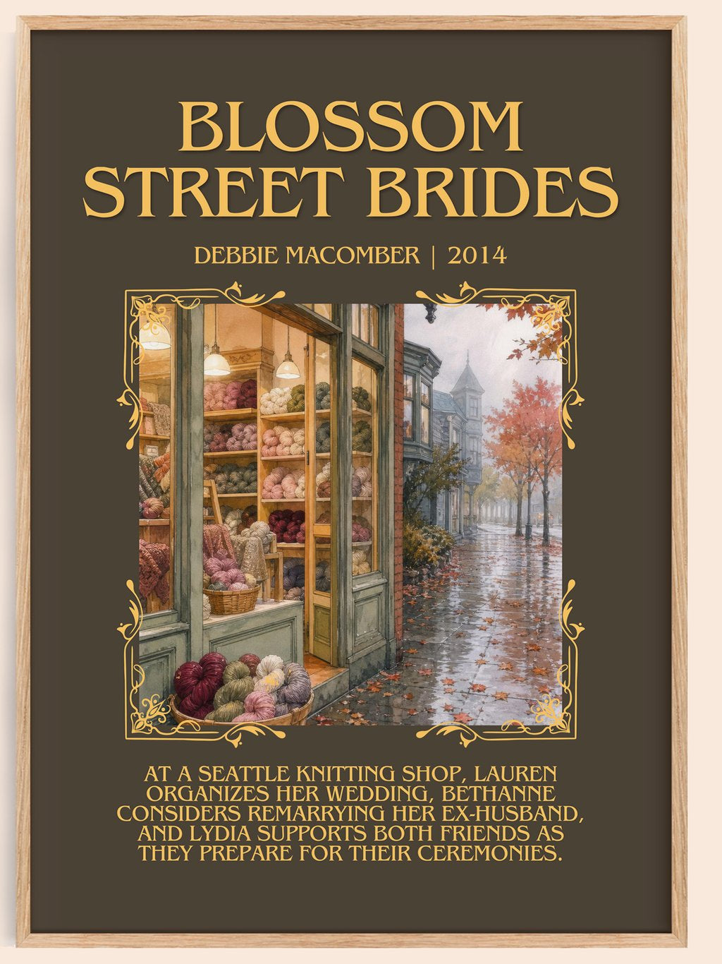 Blossom Street Brides Minimalist Book Poster by Debbie Macomber – book poster