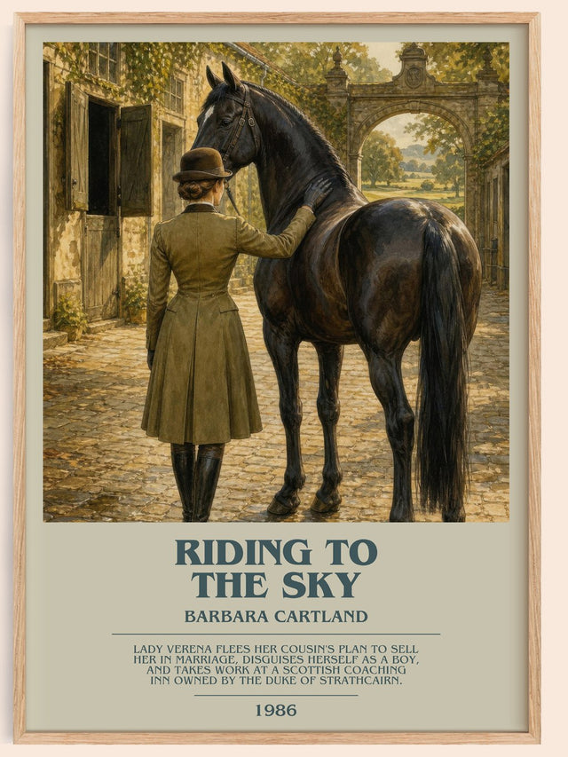 Riding To The Sky Bookish Wall Art by Barbara Cartland