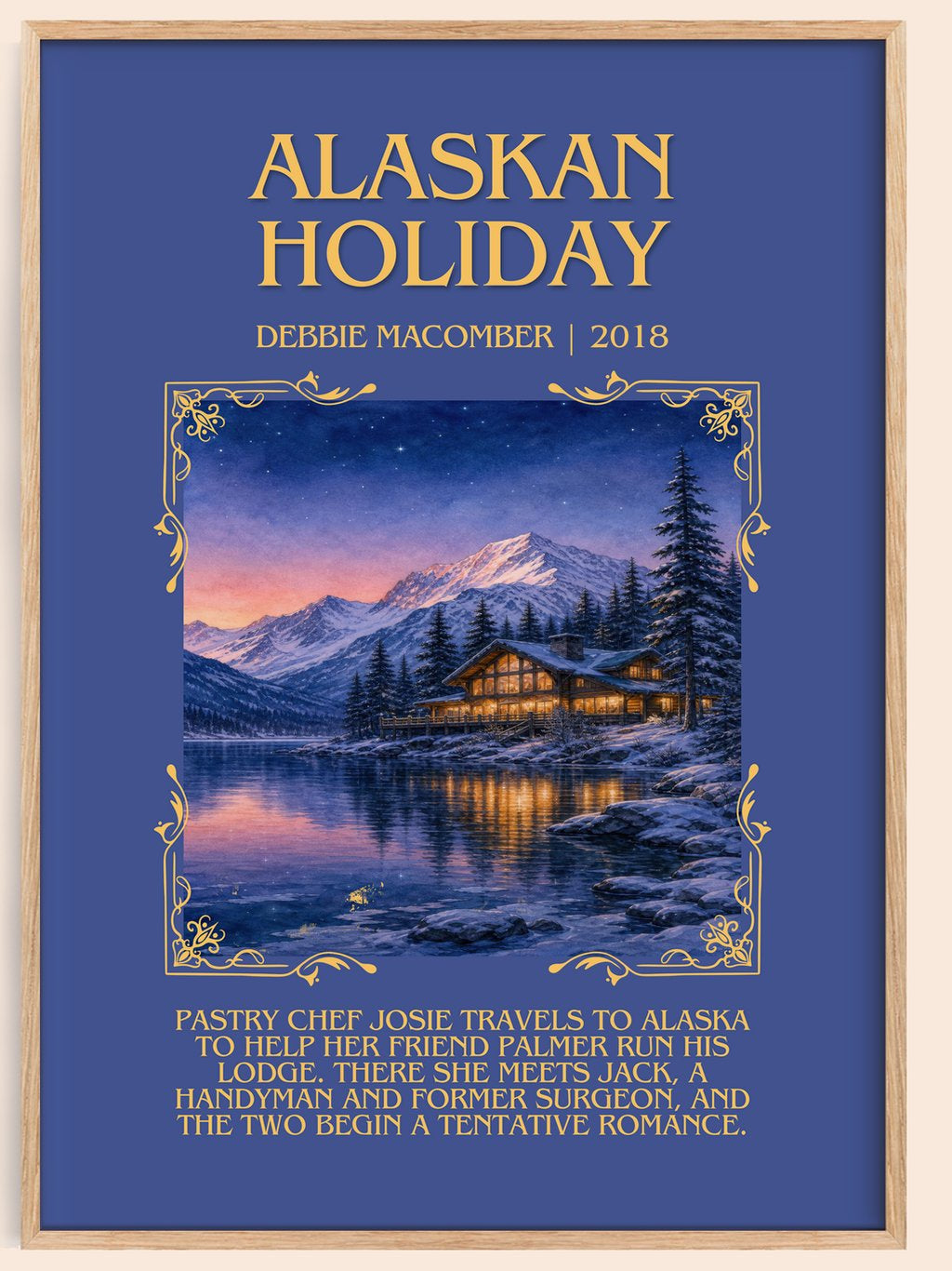 Alaskan Holiday Minimalist Book Poster by Debbie Macomber – book poster