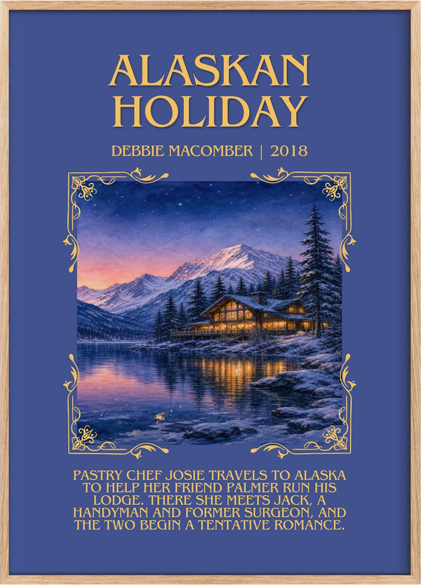 Alaskan Holiday Minimalist Book Poster by Debbie Macomber