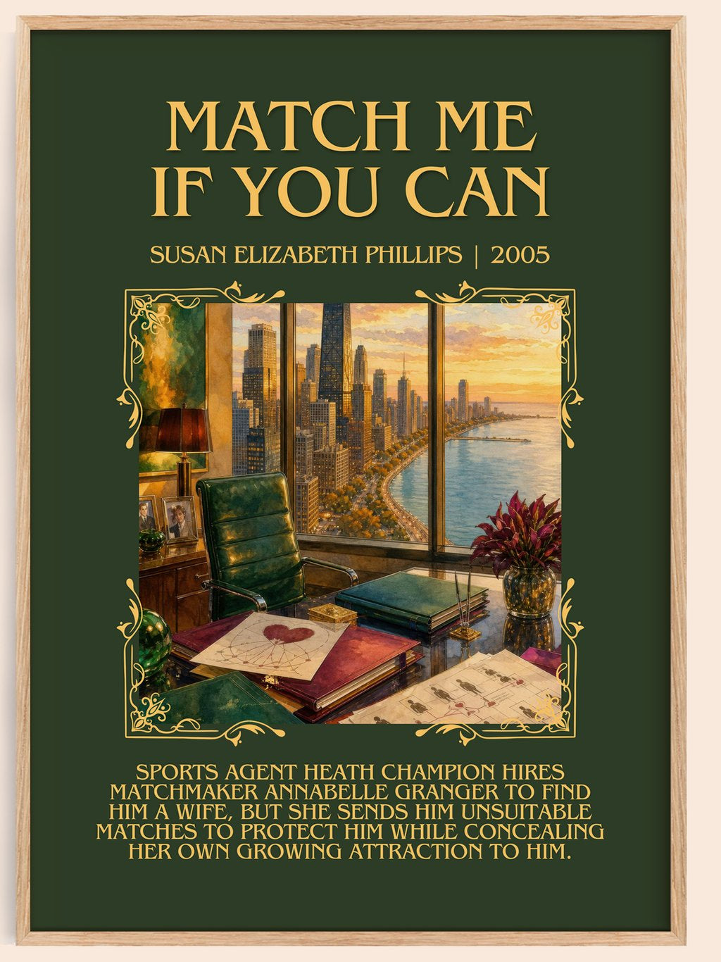 Match Me If You Can Minimalist Book Poster by Susan Elizabeth Phillips – book poster