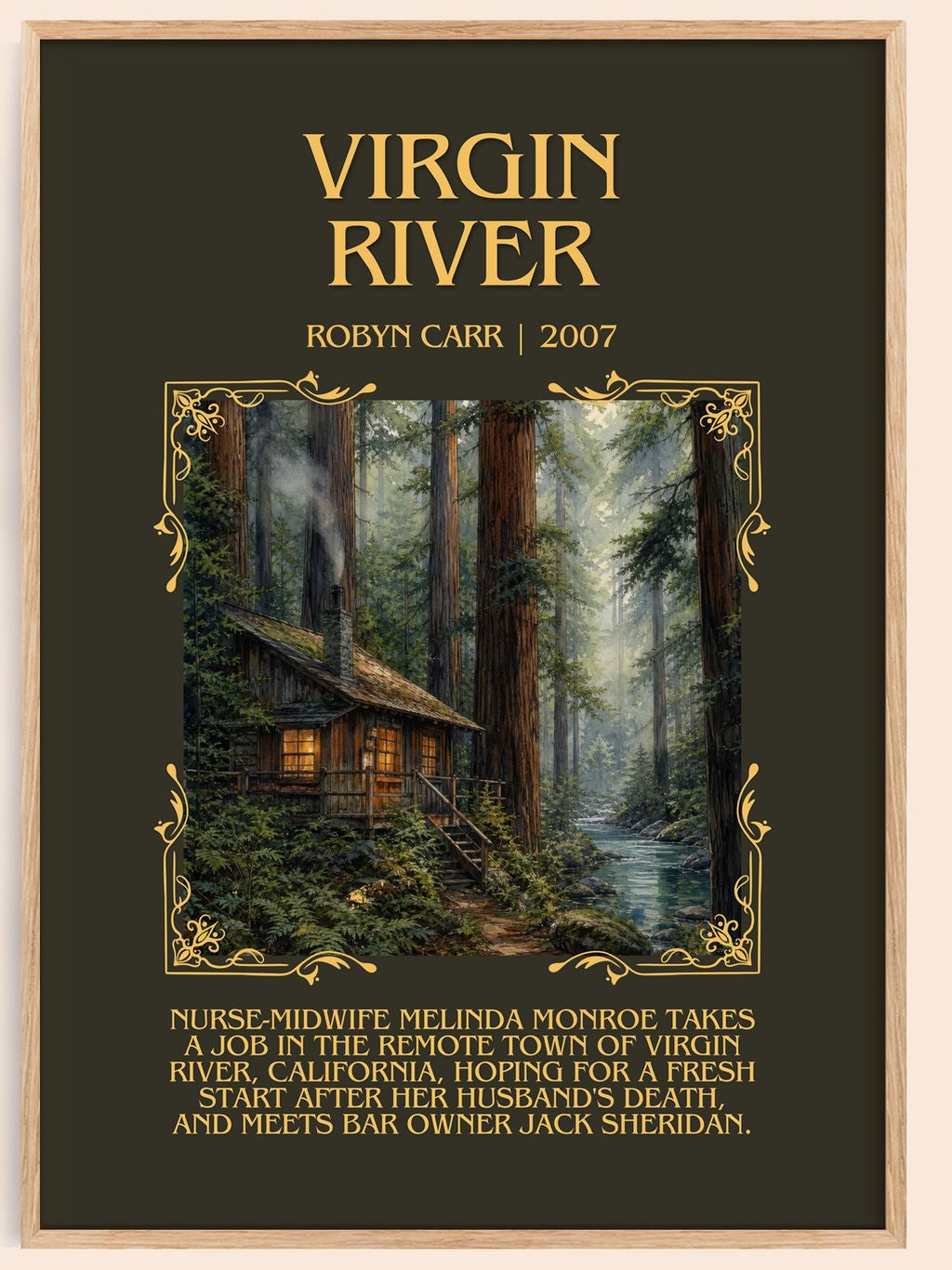 Virgin River Minimalist Book Poster by Robyn Carr – book poster