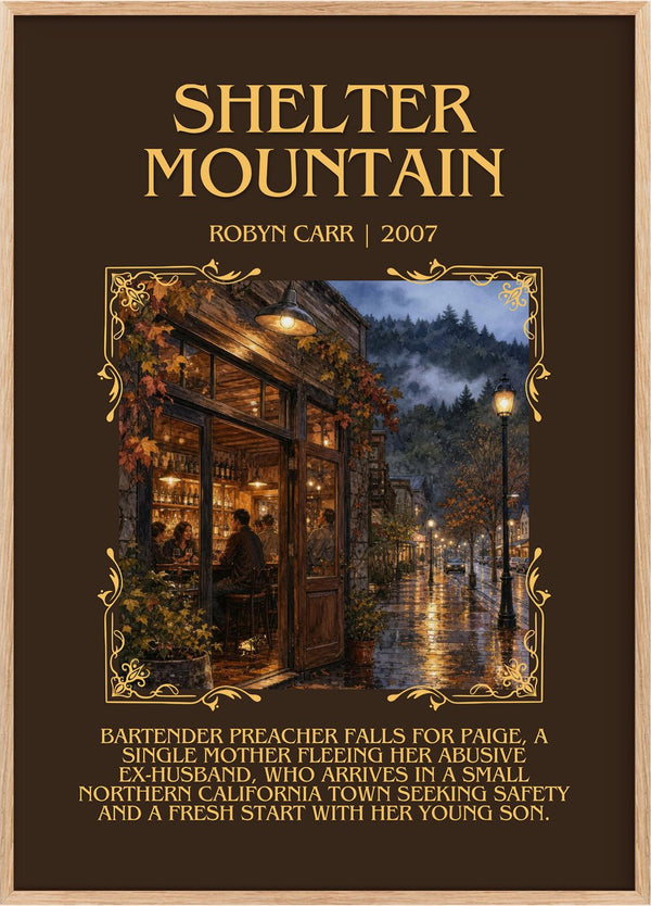 Shelter Mountain Minimalist Book Poster by Robyn Carr
