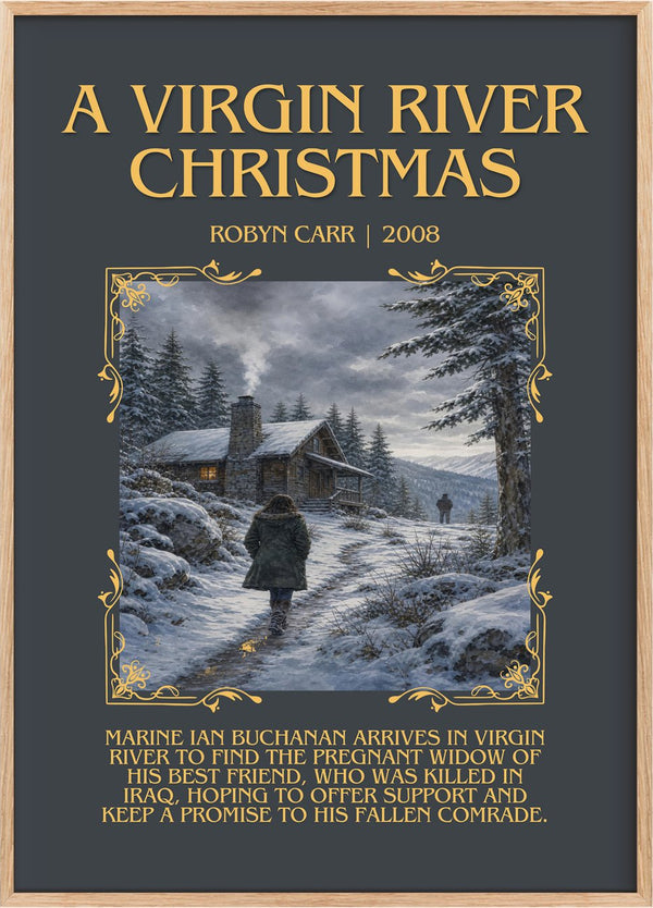 A Virgin River Christmas Minimalist Book Poster by Robyn Carr