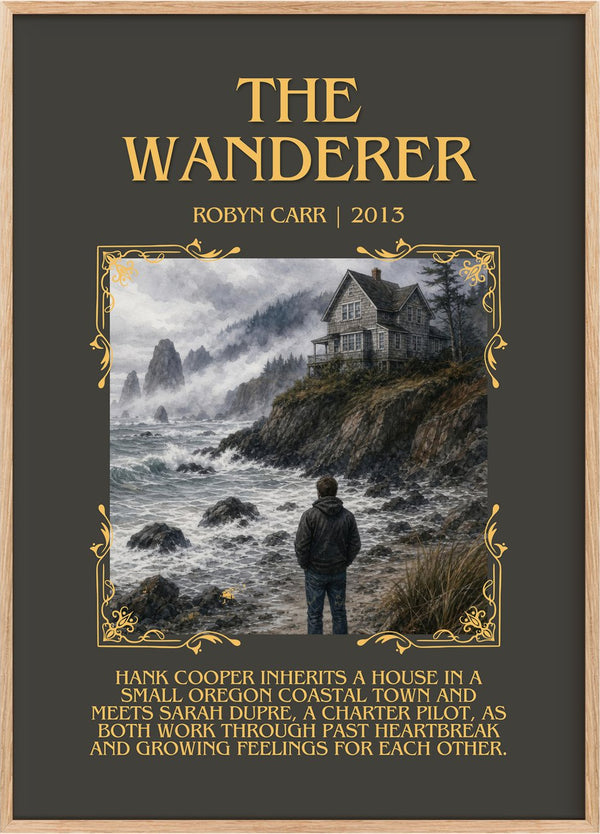 The Wanderer Minimalist Book Poster by Robyn Carr