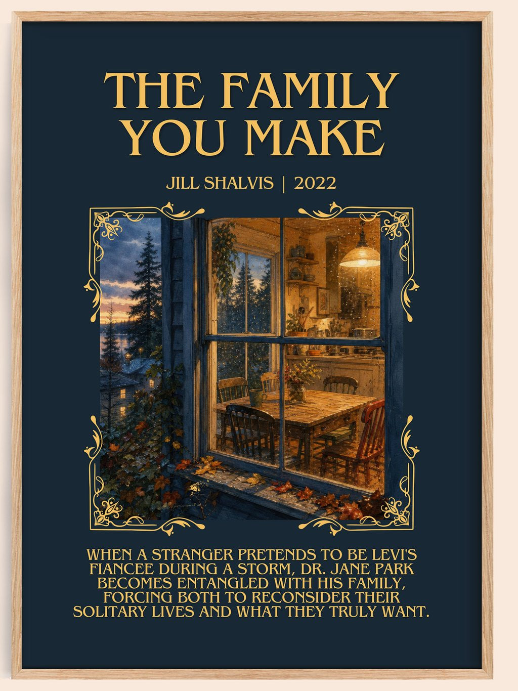 The Family You Make Minimalist Book Poster by Jill Shalvis – book poster