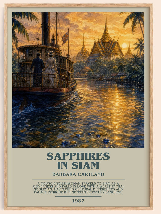 Sapphires In Siam Bookish Wall Art by Barbara Cartland