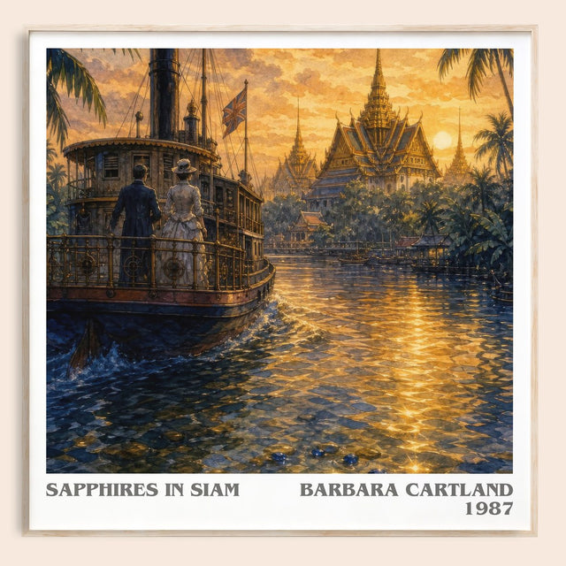 Sapphires In Siam Literary Art Print by Barbara Cartland