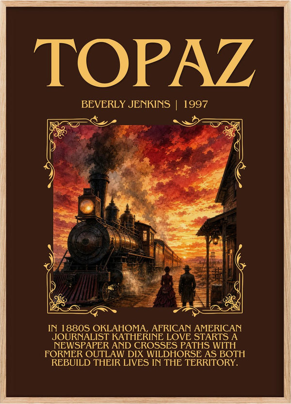 Topaz Minimalist Book Poster by Beverly Jenkins