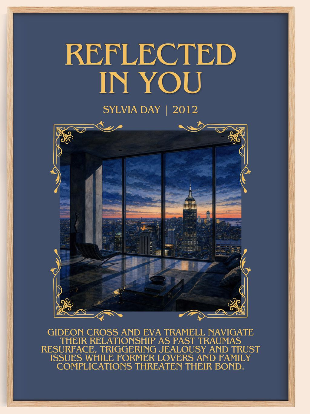 Reflected in You Minimalist Book Poster by Sylvia Day – book poster