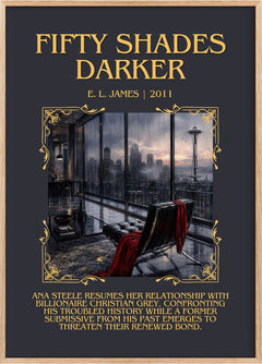 Fifty Shades Darker Minimalist Book Poster by E. L. James
