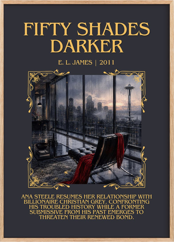 Fifty Shades Darker Minimalist Book Poster by E. L. James