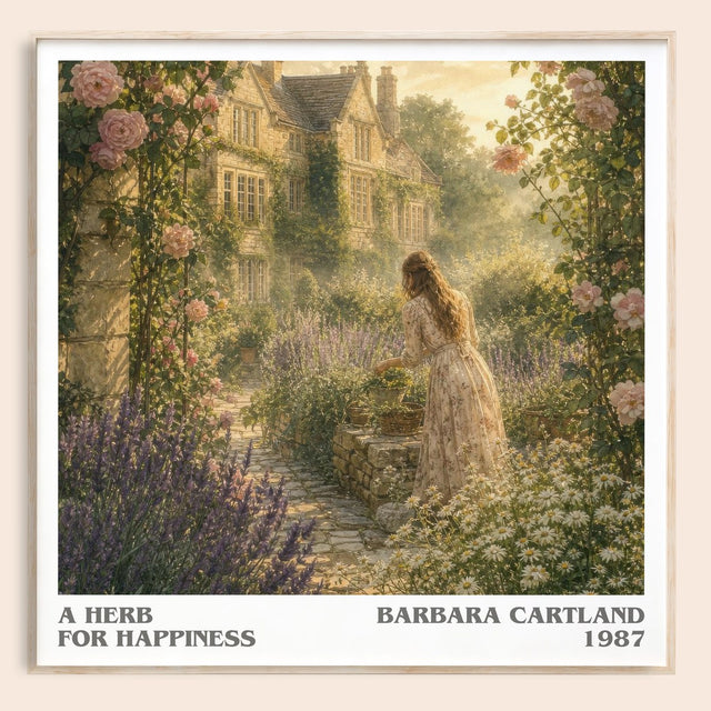 A Herb For Happiness Literary Art Print by Barbara Cartland