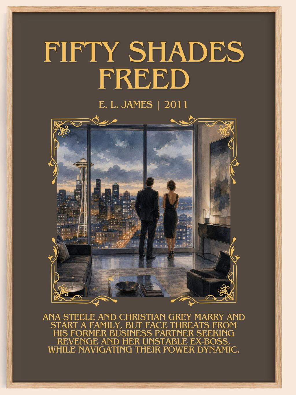 Fifty Shades Freed Minimalist Book Poster by E. L. James – book poster