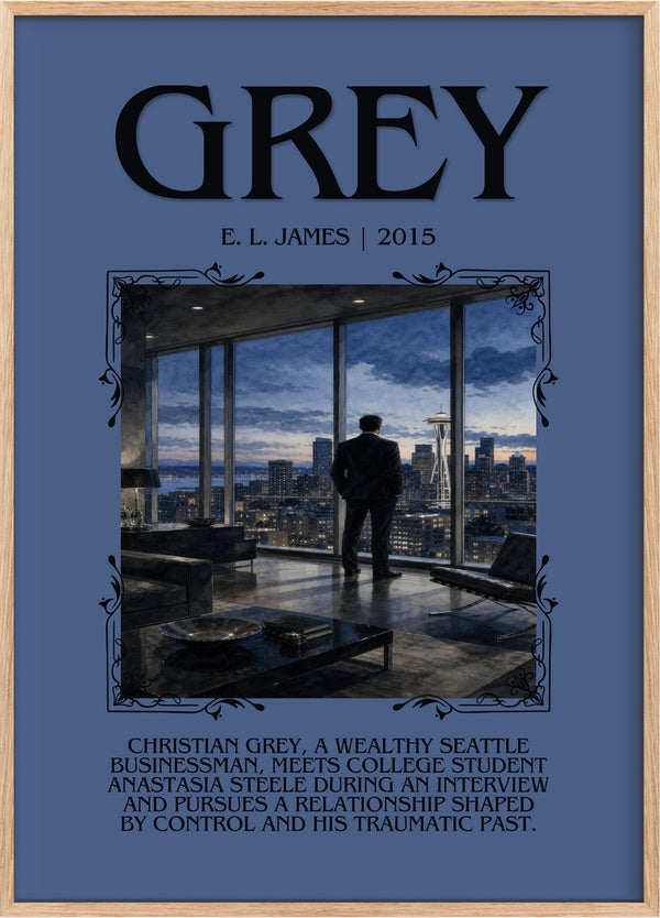 Grey Minimalist Book Poster by E. L. James