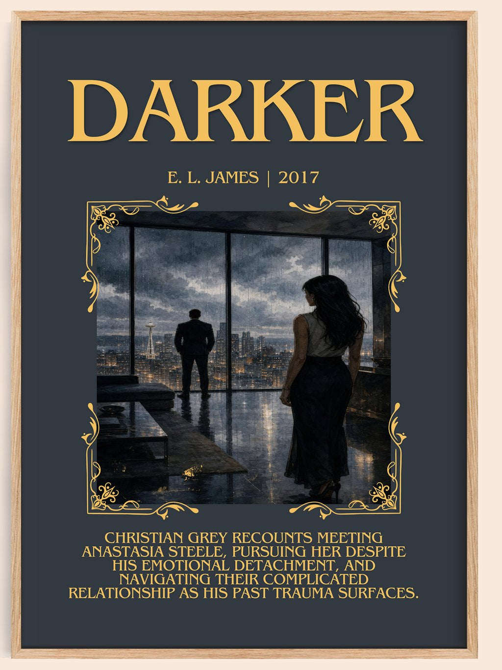 Darker Minimalist Book Poster by E. L. James – book poster