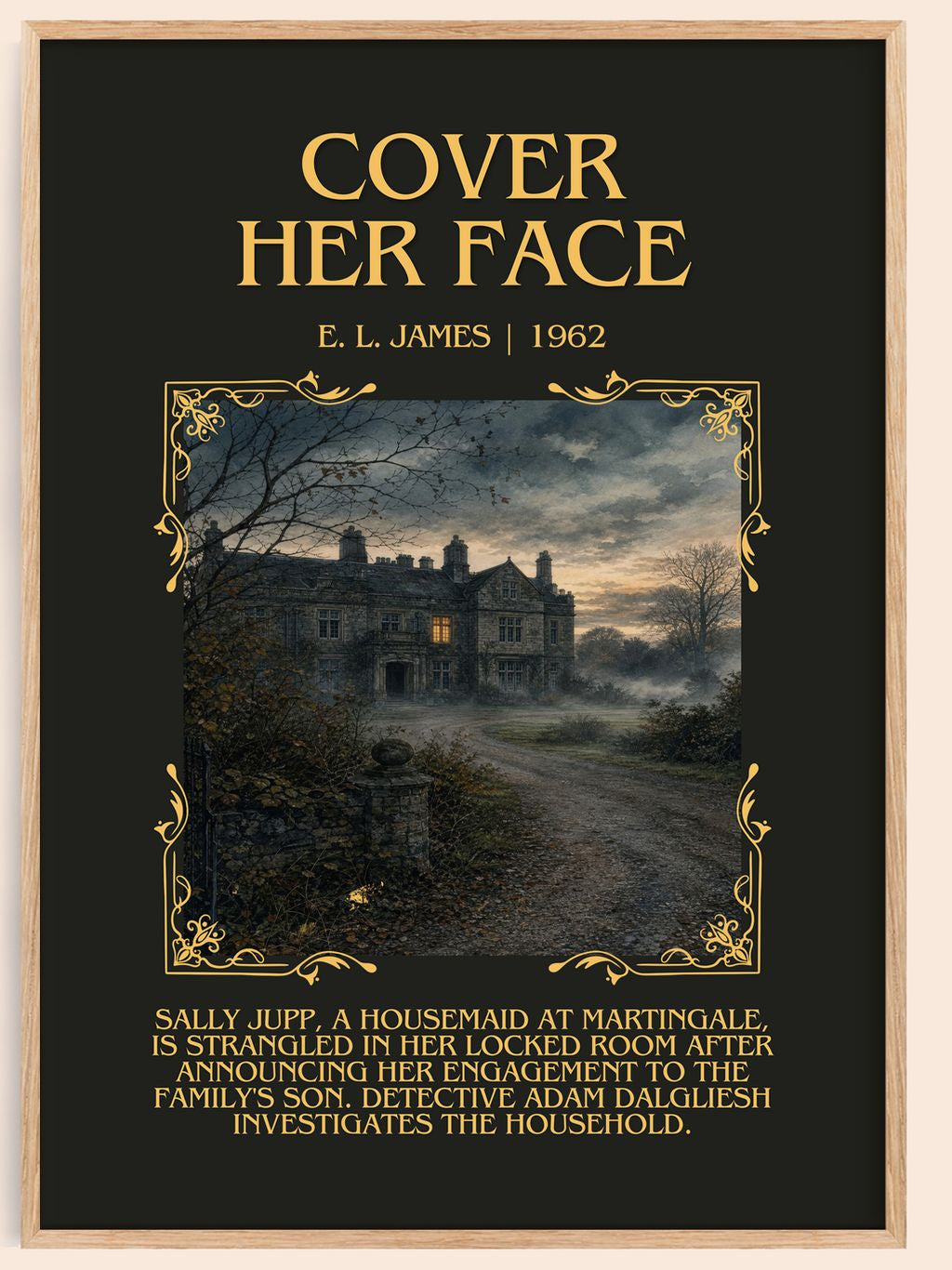 Cover Her Face Minimalist Book Poster by E. L. James – book poster