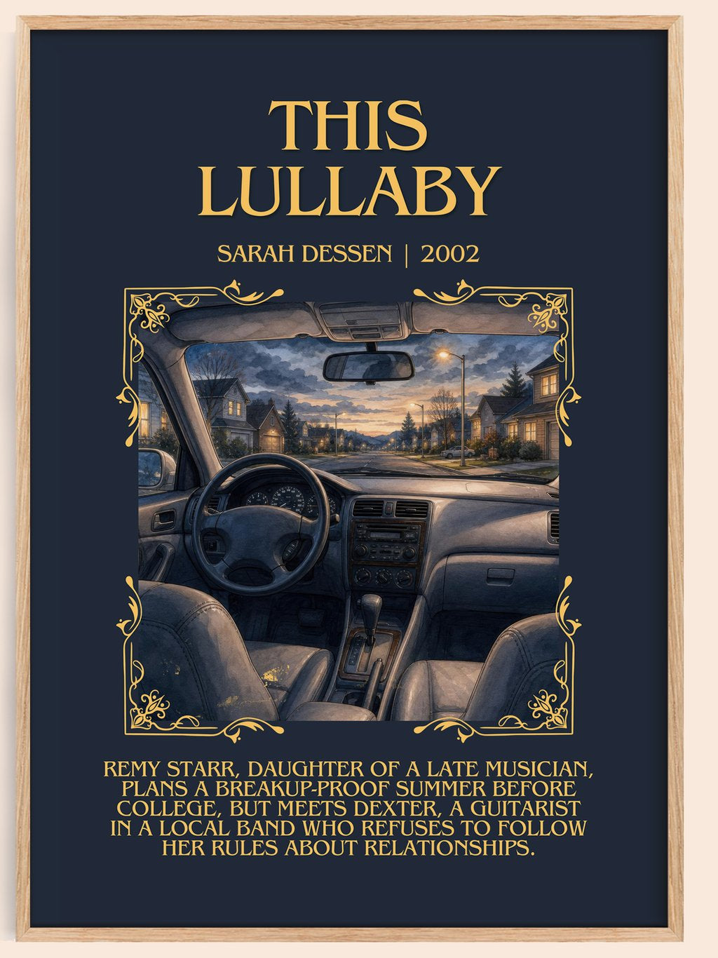 This Lullaby Minimalist Book Poster by Sarah Dessen – book poster