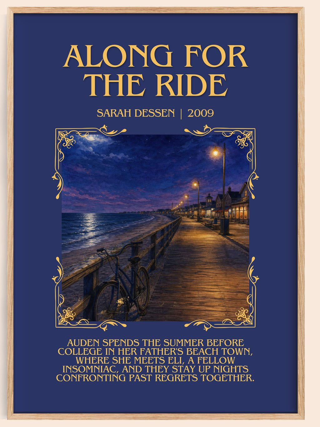 Along for the Ride Minimalist Book Poster by Sarah Dessen – book poster