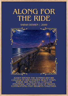 Along for the Ride Minimalist Book Poster by Sarah Dessen
