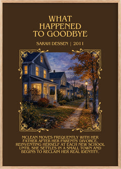 What Happened to Goodbye Minimalist Book Poster by Sarah Dessen