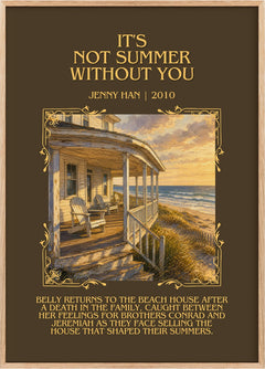 It's Not Summer Without You Minimalist Book Poster by Jenny Han