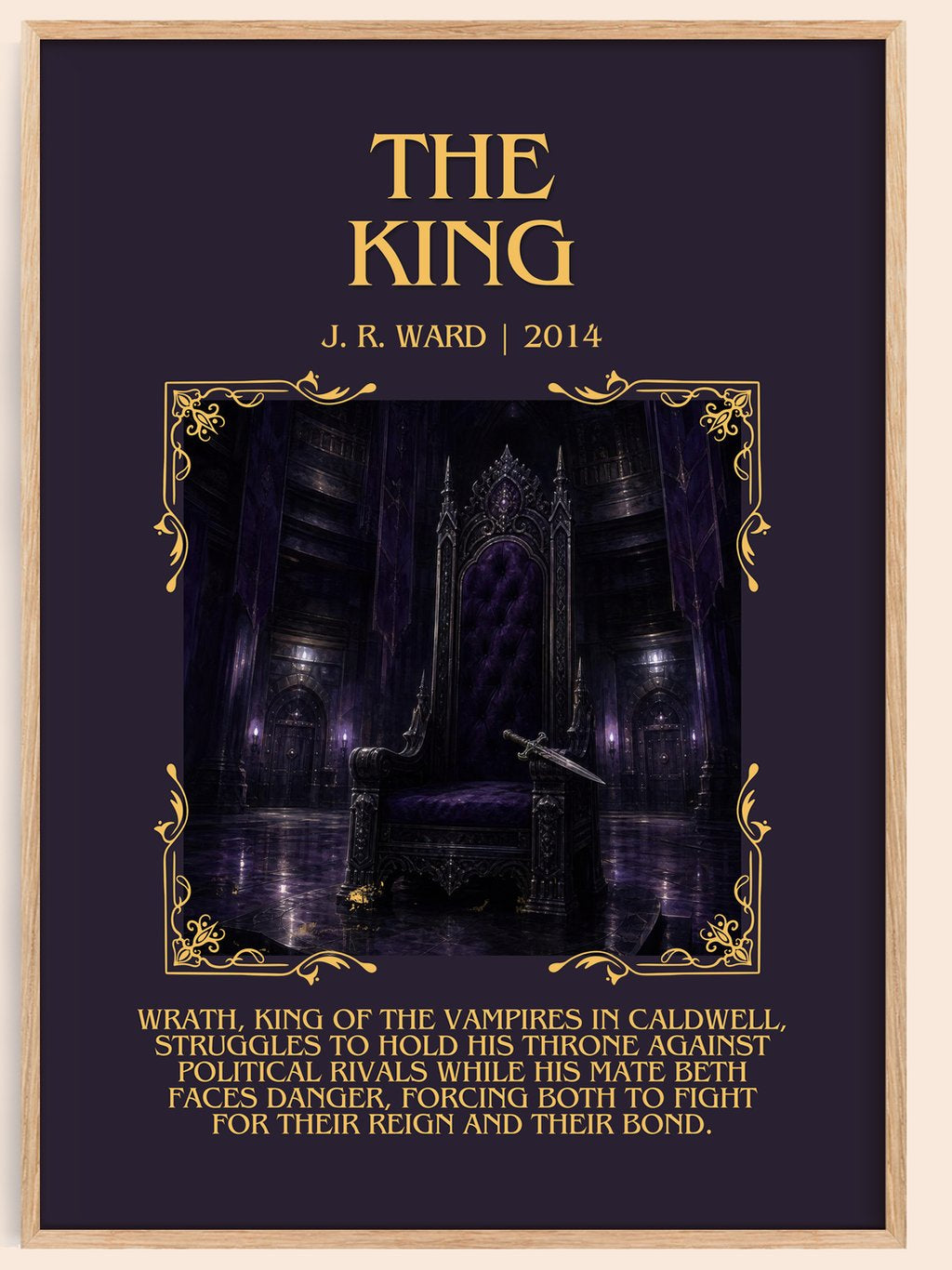 The King Minimalist Book Poster by J. R. Ward – book poster