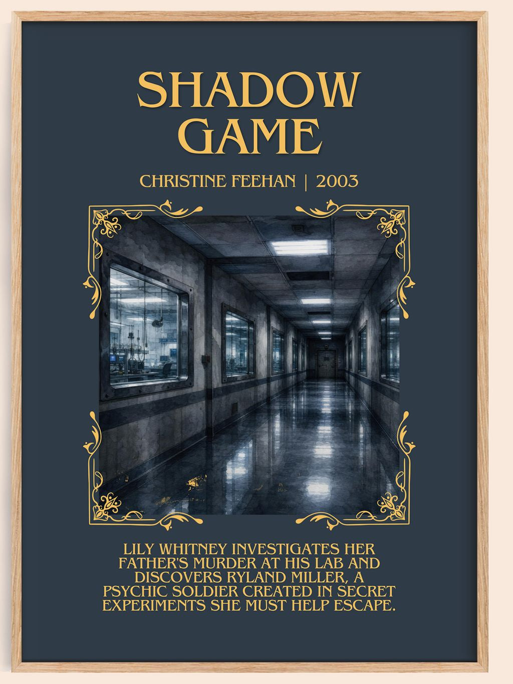 Shadow Game Minimalist Book Poster by Christine Feehan – book poster