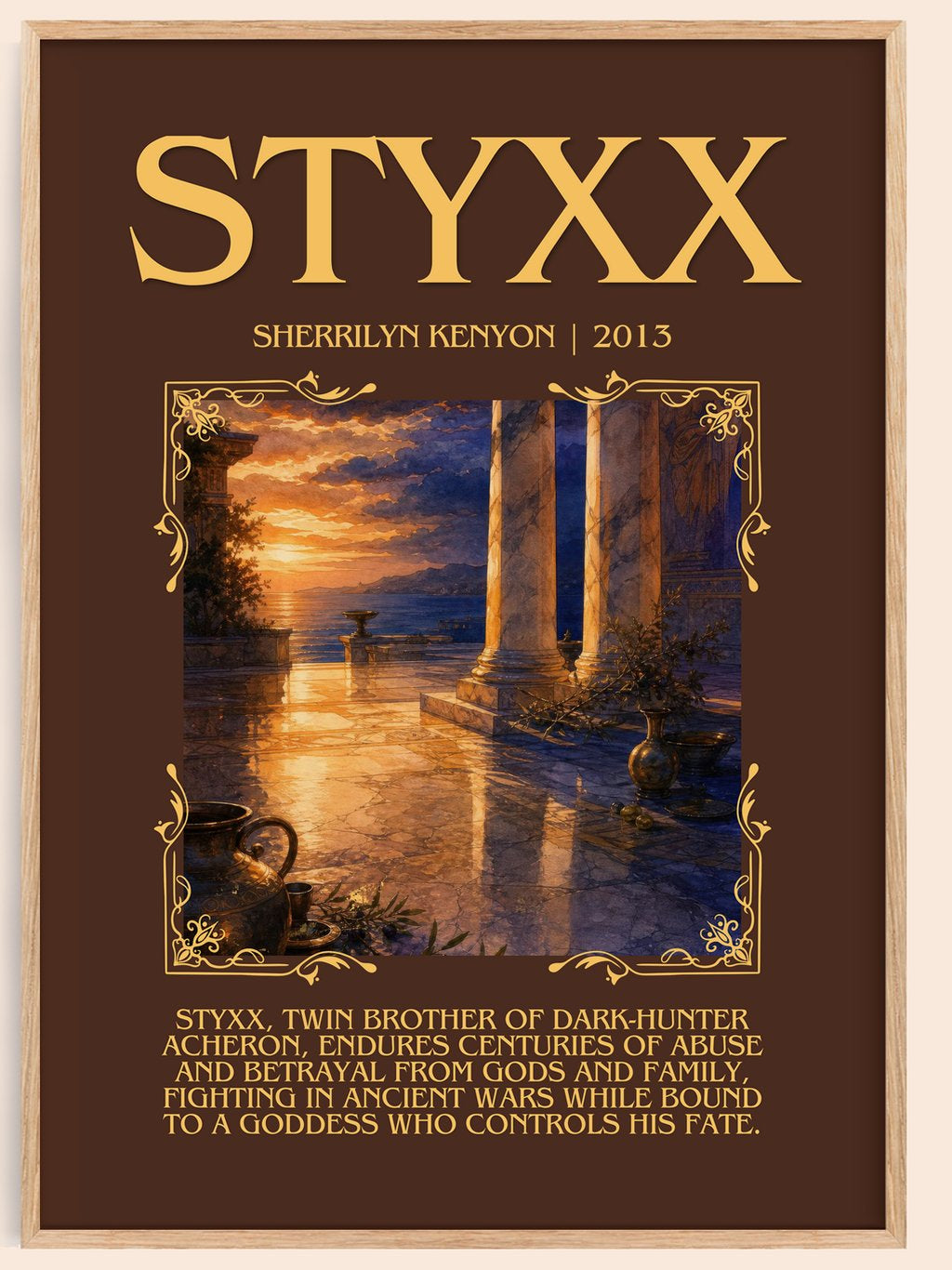 Styxx Minimalist Book Poster by Sherrilyn Kenyon – book poster